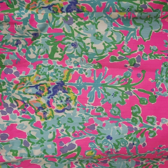 Lilly Pulitzer hot pink dress with green and blue floral print size 4 - Picture 5 of 8